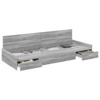 estructura de cama gris sonoma 75 x 190 cm madera de ingenieria vidaxl