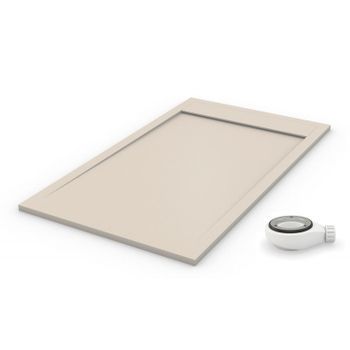Plato De Ducha Ambiente Crema - 80x100cm - Resina Con Cargas Minerales