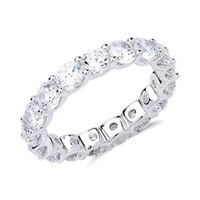 anillo de plata 925 con piedras de circonita