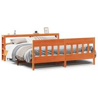 cama matrimonial  cama para adulto  cama sin colchon madera maciza de pino marron cera 200x200 cm