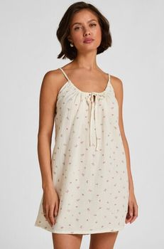 Hunkemöller Vestido camisero de muselina Blanco