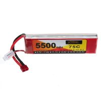 bateria lipo zop power 74v 5500mah 75c 2s con conector t deans para coche rc