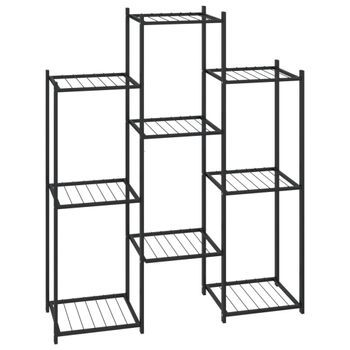 Soporte Para Flores De Hierro Negro 83x25x100 Cm Vidaxl