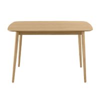 mesa de comedor de chapa de roble y fresno de 120 cm