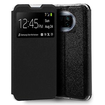 Cool Funda Flip Cover Liso Negro para Xiaomi Mi 10T Lite