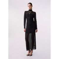 liu jo vestidos vestido largo en tul con strass para mujer