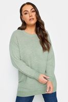 yours jersey liso de punto verde salvia mujer curvy y tallas grandes yours