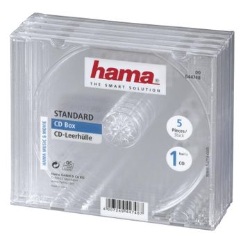 Fundas para CD Hama transparentes 5 unidades