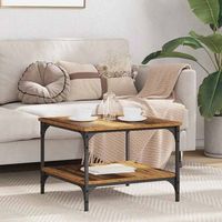 mesa de cafe - mueble para salon - madera contrachapada - madera vieja 55x55x40cm