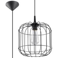 lampara de techo negro acero alt 95 cm