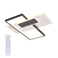 glover - plafon led de metal color negro 50 cm