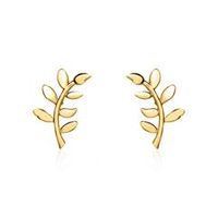 pendientes de mujer leafy vine en oro 9 quilates