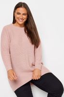 jersey de punto rosa claro mujer curvy y tallas grandes yours