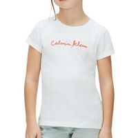 calvin klein jeans tops y camisetas script logo para nina