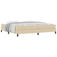 cama tapizada 203x200x45 cm  - crema
