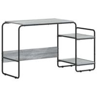 escritorio con almacenamiento sonoma gris 1315 x 50 x 755 cm vidaxl