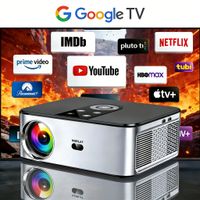 proyector led horlat 40000 lumenes 4k con google tv cine 3d full hd 1080p video home theater correccion trapezoidal automatica wifi 5g portatil
