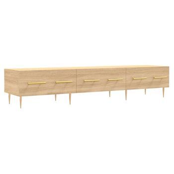 Mueble De Tv | Mueble De Salón | Gabinete De Tv Madera De Ingeniería Roble Sonoma 150x36x30 Cm