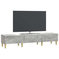 mueble de tv  mueble de salon  gabinete de tv con cajon gris hormigon 147 x 345 x 30 cm