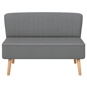 Sofá De Salón | Sofá De Descanso | Sofá De Tela Gris Claro 117x55,5x77 Cm