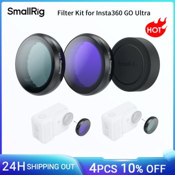 Kit de filtros SmallRig para Insta360 GO Ultra con filtro ND8/CPL, cubierta de lente de silicona, diseño a presión que permite el fijado -5862
