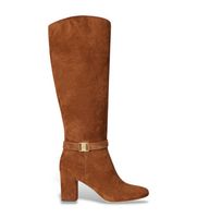 lauren ralph lauren para mujer 802967843002 botas altas kellie de ante con tacon marron 35 piel 5 a 8cm cremallera casual