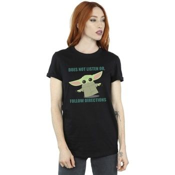 Disney Camiseta The Mandalorian Does Not Listen para mujer