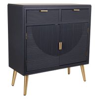 consola de madera 2 puertas y 2 cajones