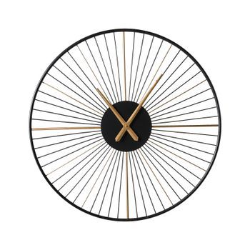 Reloj De Pared Moderno Colgante Estilo Industrial Escandinavo Estructura De Metal Negro Sazais