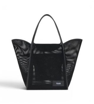 TOUS para mujer. 2002438451 Bolso Capazo grande natural Tulip Mesh negro (OSFA), Casual, Malla