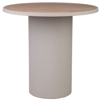 Mesa Auxiliar De Metal Y Madera 65x65x60.5h Cm
