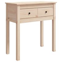 mesa consolamesa de entrada madera maciza de pino marron 70x35x75 cm