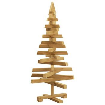 Árboles De Navidad Marrón 90 Cm Madera Maciza De Pino Vidaxl