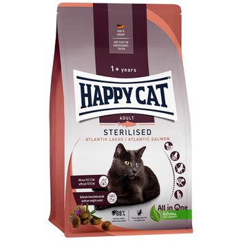 Happy Cat Adult Sterilised con salmón del Atlántico - 10 kg