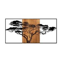 decoracion pared de madera acacia arbol-328 nogal negro 147x3x70 cm