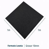 loseta de caucho negra 1x1mx10mm 8ud densidad premium resistente uso deportivo - pavimentos arquiservi