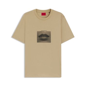 Hugo Red Camiseta de punto de algodón 50544496-269