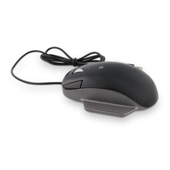 Ratón LMP Elite Pro USB Tipo C 6400 DPI Negro Ergonomía Mano Derecha