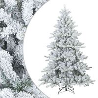 arbol de navidad artificial plegable cubierto de nieve blanco vidaxl