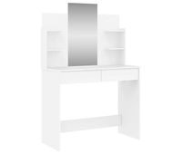 tocador - tocador de maquillaje - mesa de tocador con espejo blanco 96x39x142 cm