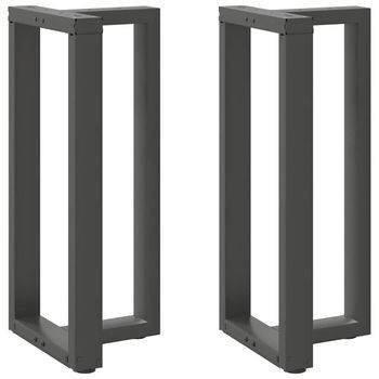 Patas Para Mesa De Bar En Forma De T (2 Unidades), Antracita, 50 X 35 X (90-91) Cm, Acero Vidaxl