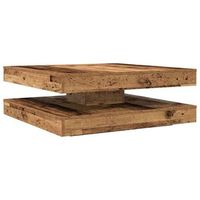 mesa de centro giratoria 360 grados envejecida 90x90x345 cm vidaxl