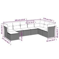 conjunto de muebles para exteriores conjunto de 8 piezas con cojines
