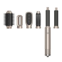 cepillo de aire caliente dorado 6 en 1 - estilizador multifuncional para todo tipo de cabello