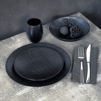 Vajilla de 18 piezas  negro