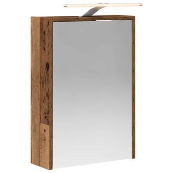 Armario Con Espejo De Baño | Mueble De Baño Madera Vieja 43 X 16 X 62.5 Cm