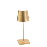 lampara de mesa led recargable color oro brillante