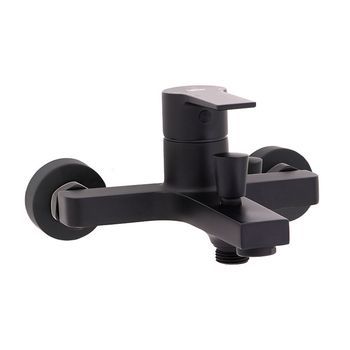 Grifo Monomando Baño Ducha Habitex Serie Elisa Matte Negra