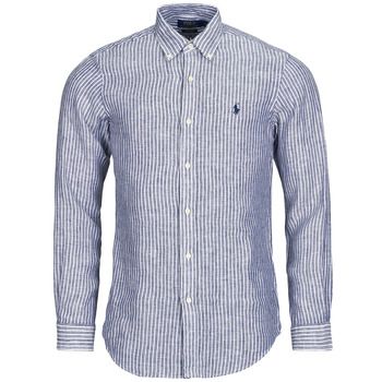 Polo Ralph Lauren Camisa manga larga CAMISA DE RAYAS DE CORTE RECTO EN LINO para hombre