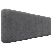 dhome cabecero tapizado en lana liso redondeado para pared acusticos cabeceros absorbentes cabezal cama dormitorio gris oscuro 145cm